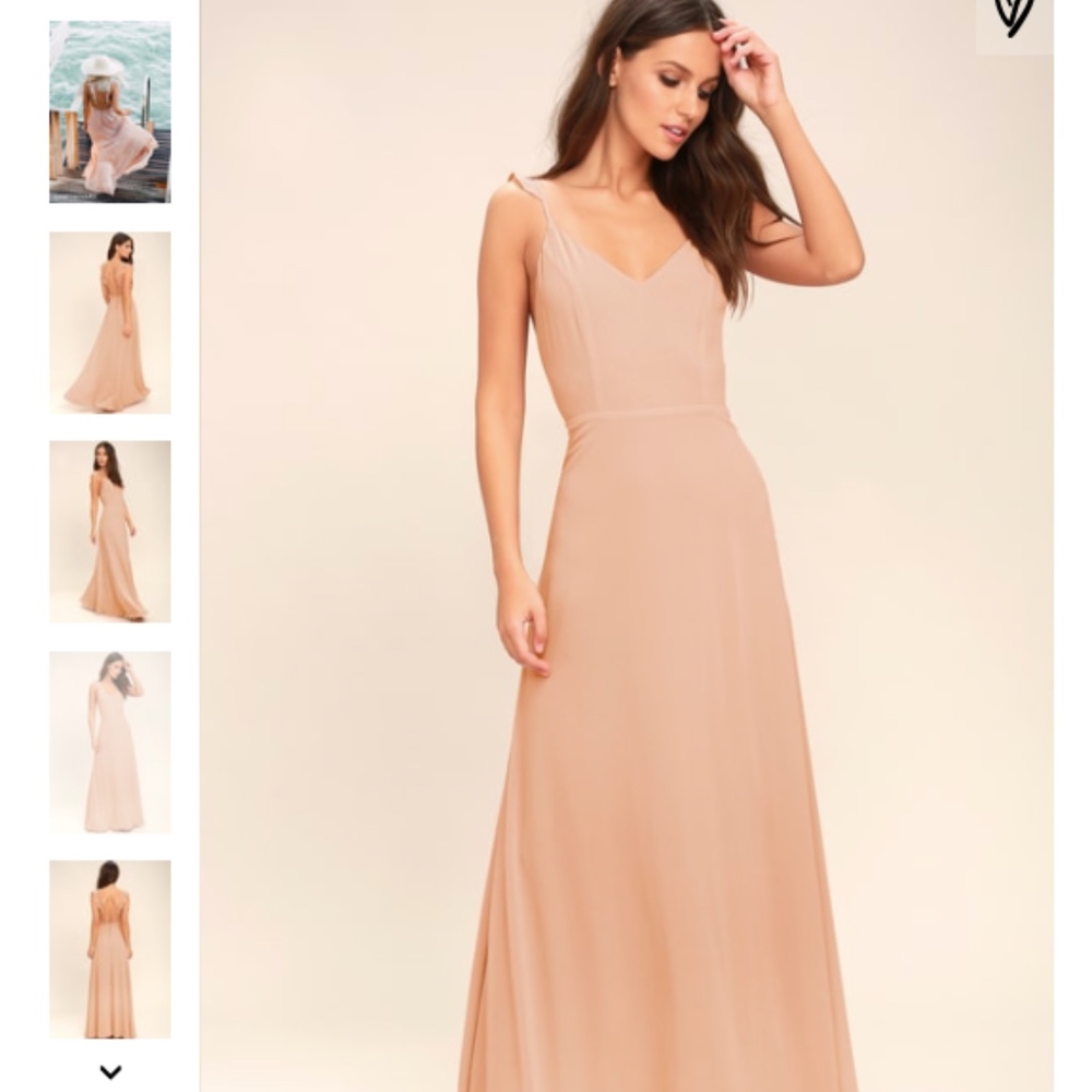 Lulu's Meteoric Rise Blush Maxi Dress